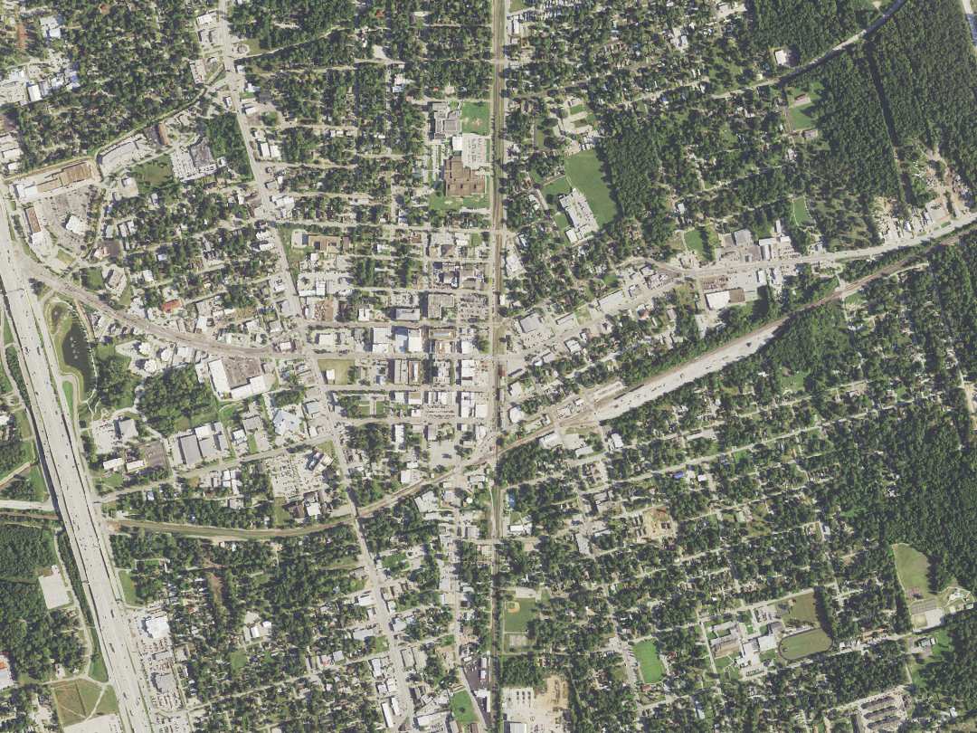 Aerial view of Conroe, Texas