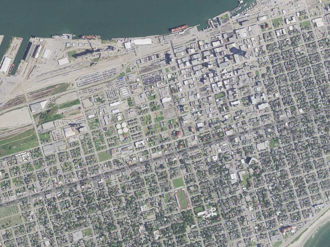 Aerial view of Galveston, Texas