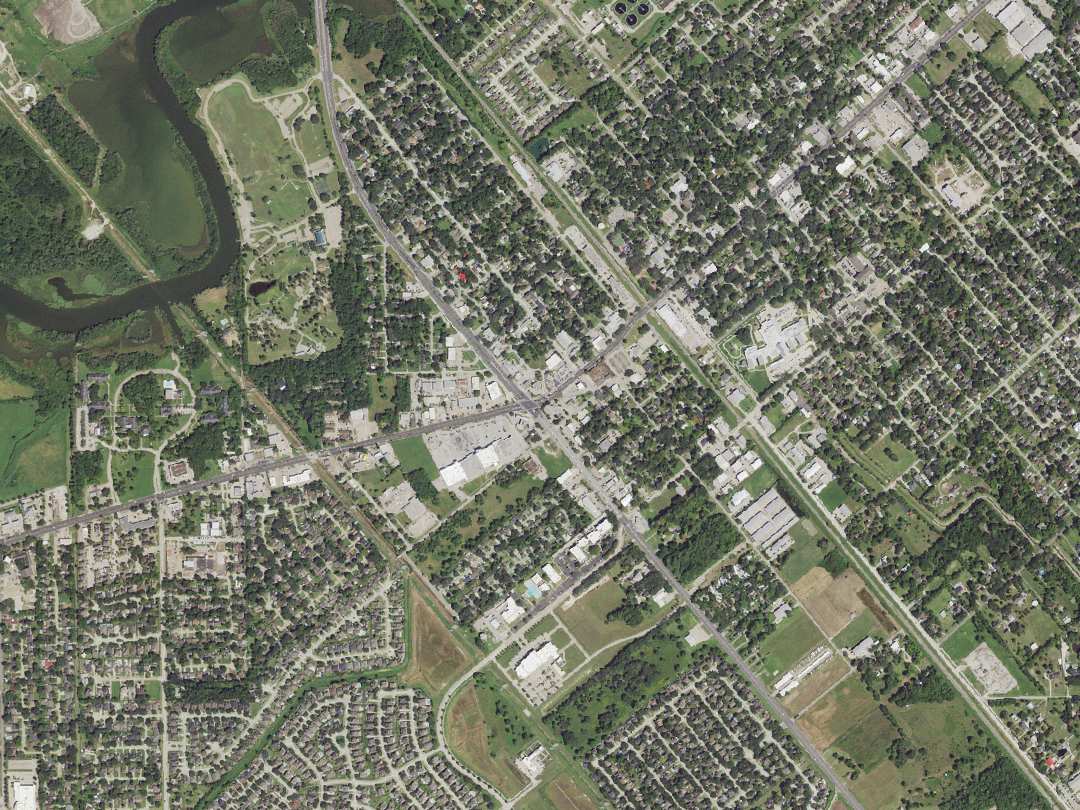 Aerial view of League City, Texas